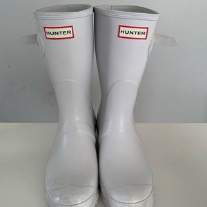 Hunter White Rainboots